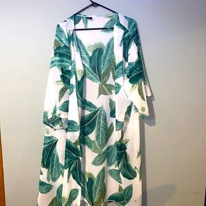 Tropical swimsuit cover